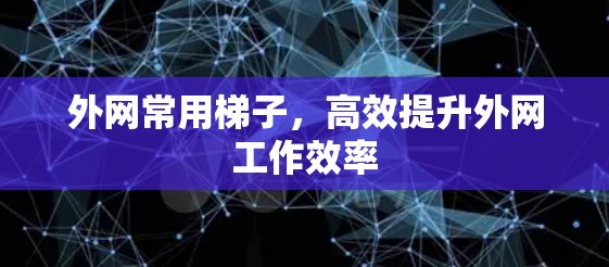 外网常用梯子，高效提升外网工作效率