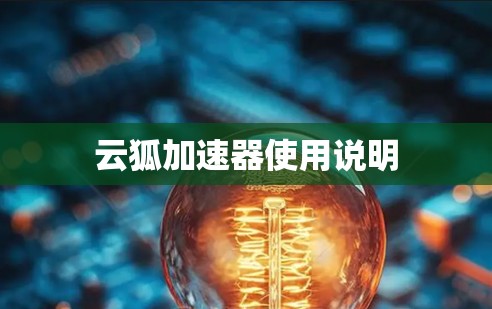 云狐加速器使用说明