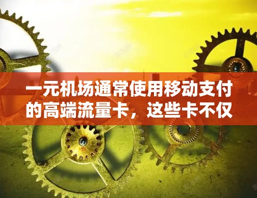 一元机场通常使用移动支付的高端流量卡，这些卡不仅功能强大，还方便用户使用。以下是推荐的几款适合一元机场使用的移动支付卡