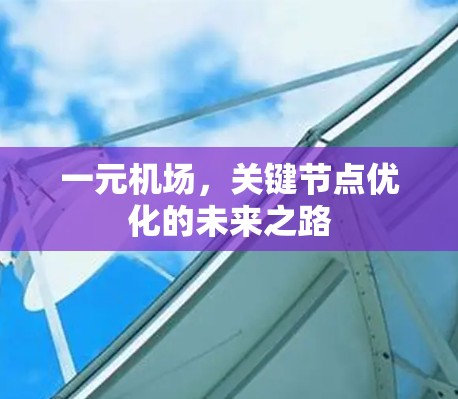 一元机场，关键节点优化的未来之路